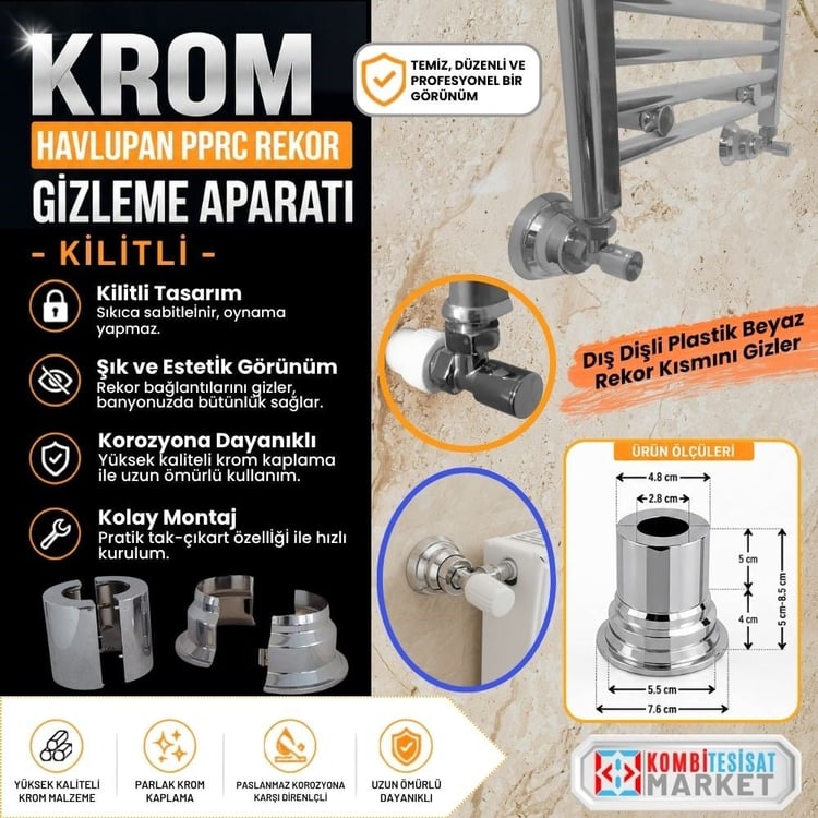 BHY-K04-Krom Havlupan Pprc Rekor Gizleme Aparatı-Kilitli