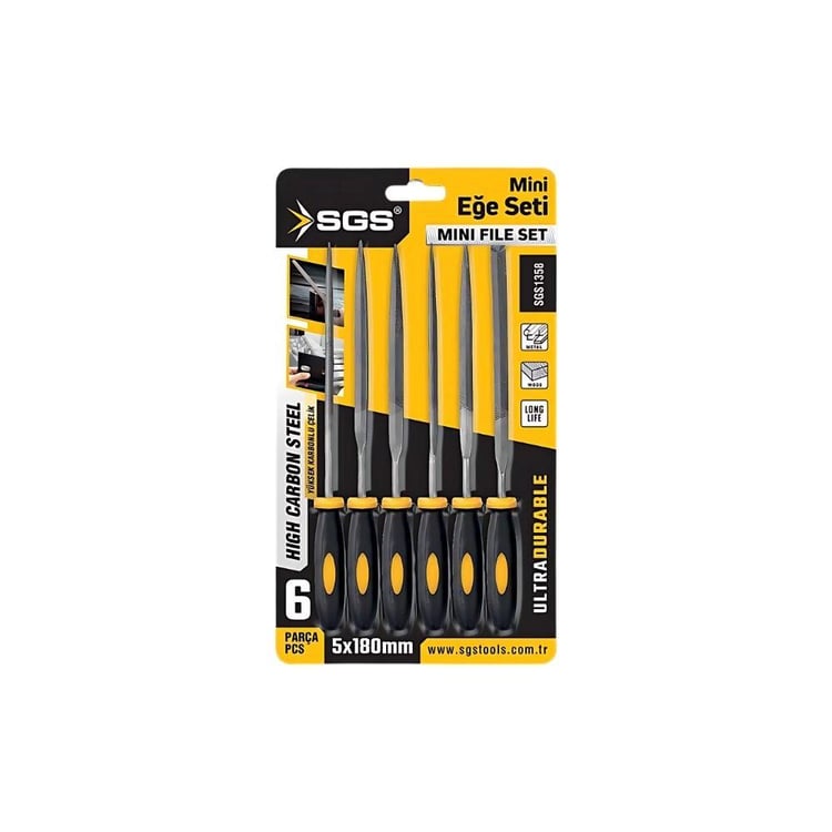 SGS1358-Mini Eğe Seti 6 Parça 5x180 mm