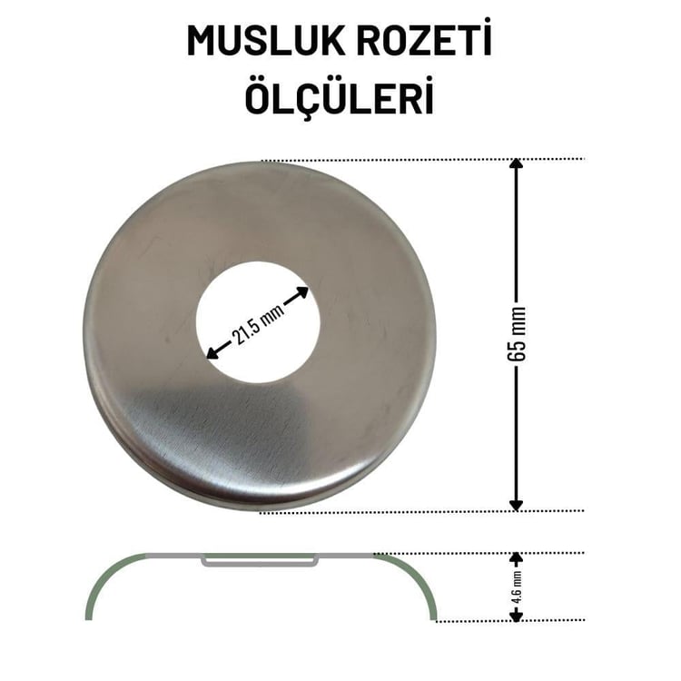 Musluklar Bataryalar Uzatmalar-Diğer-Musluk Aynası Krom Musluk Rozeti 65 mm-rozet2165