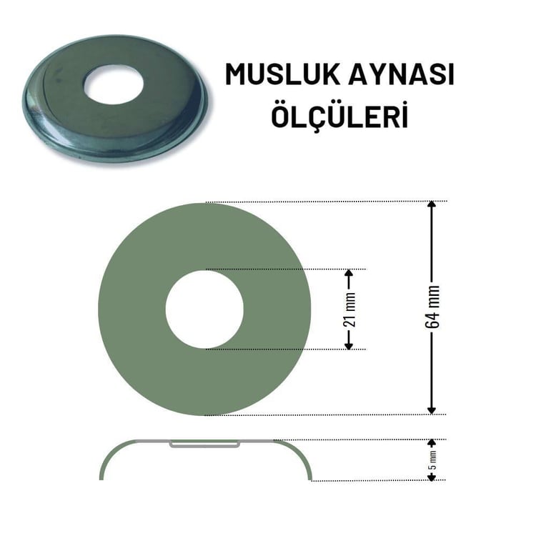 Sıhhi Tesisat Malzemeleri-Diğer-Musluk Aynası Krom Musluk Rozeti-rozet1540
