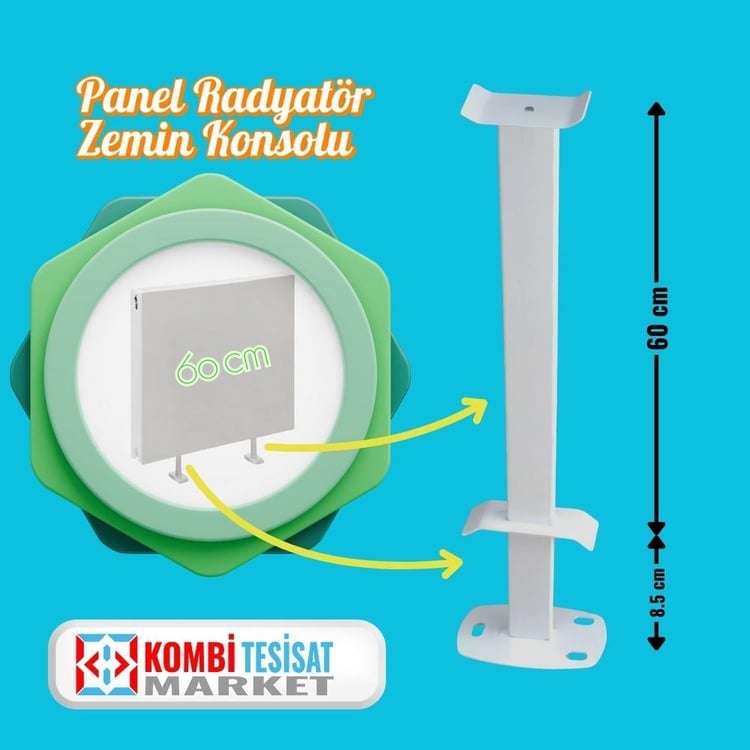 KONSOL0360-Panel Radyatör Ayağı / Konsolu - 60cm Yere Sabitleme İçin