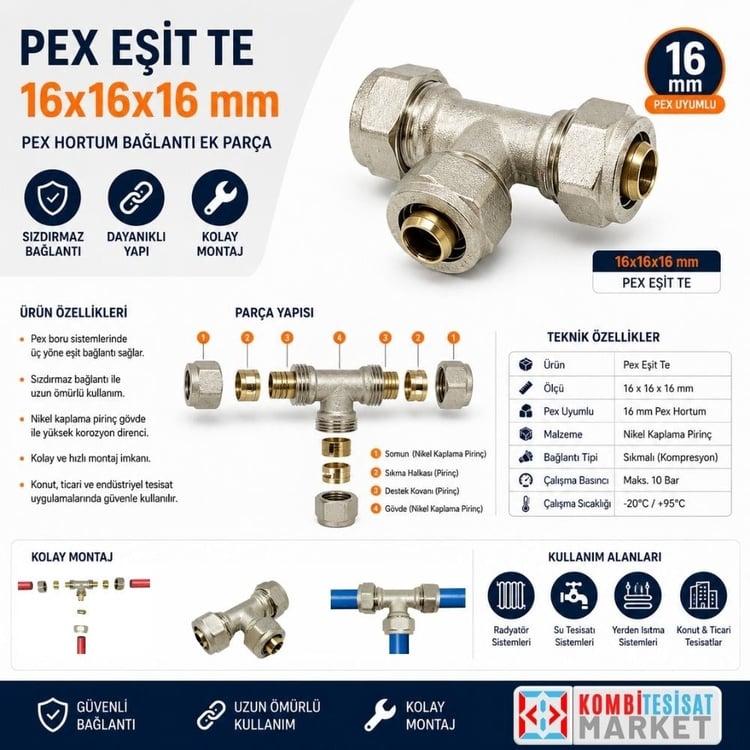 pex-te1616-Pex Eşit Te 16x16x16 mm