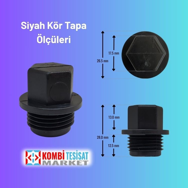 kplkt20-Plastik 1/2 Pprc Kör Tapa