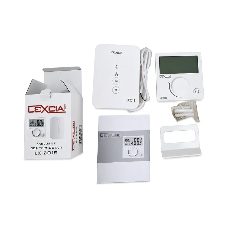 lx201s-Rcon Lexcia LX 201 S Kablosuz Dijital Oda Termostatı