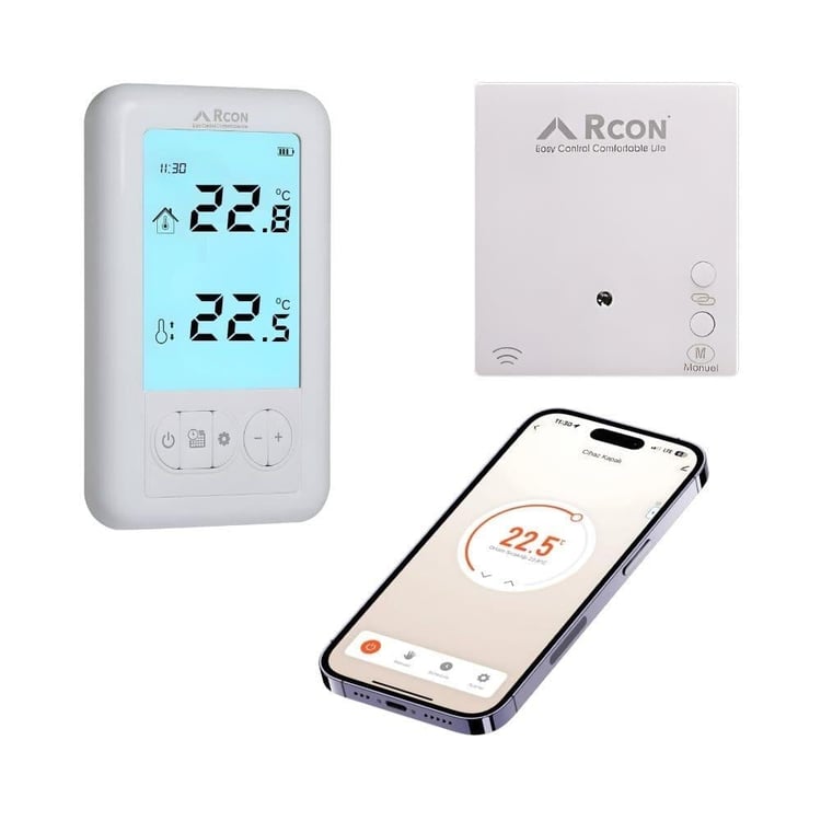 rc705-Rcon Rc 705 Wifi Akıllı Programlı Kablosuz Oda Termostatı