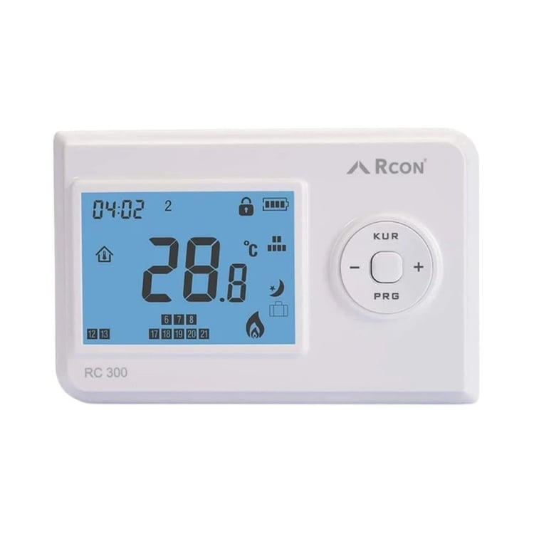Kablosuz Oda Termostatları-Rcon-Rcon RC300 Kablolu Dijital Ekran Programlı Oda Termostatı-rc300