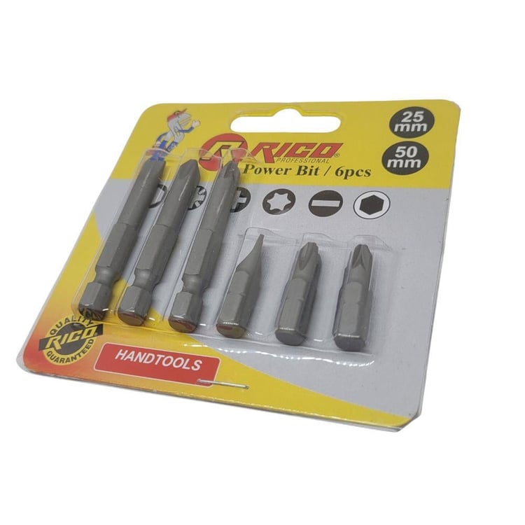 USTA TAKIM-Rico-Rico 6 lı Bits Uç Seti 25mm-50mm-005-KK1147