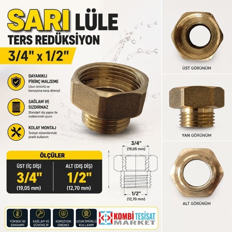 sarlr2015-Sarı Lüle Ters Redüksiyon 3/4x1/2