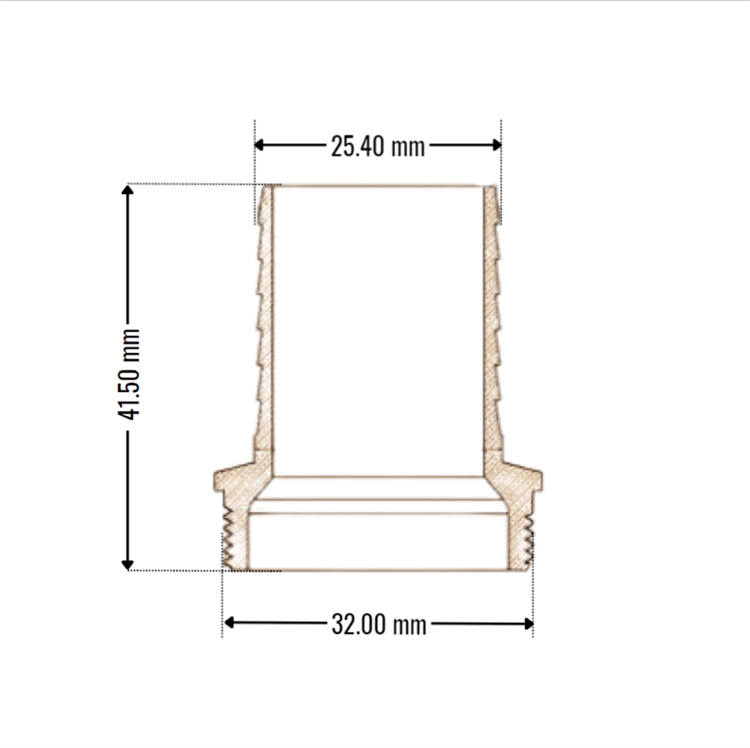 Metal Fittings (Sarı Ek Parçalar)-Diğer-Sarı Pirinç Hortum Rakoru 1x27 mm-sarhr2527