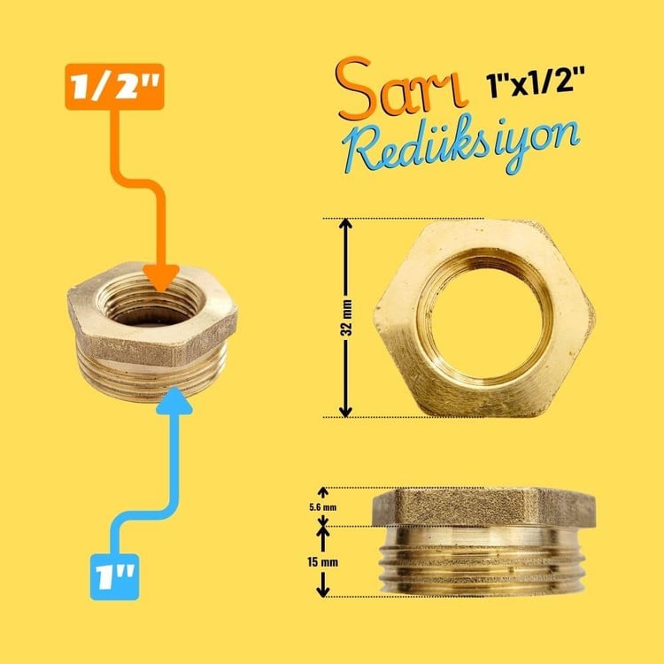 sarı-red-25x15-Sarı Redüksiyon 1x1/2