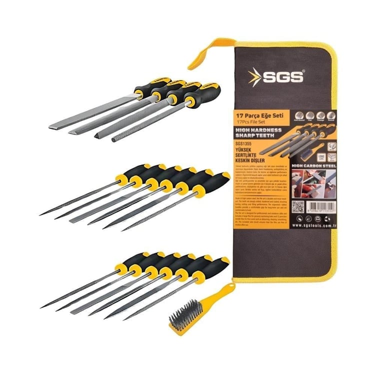 SGS1355-SGS 17 Parça Eğe Seti