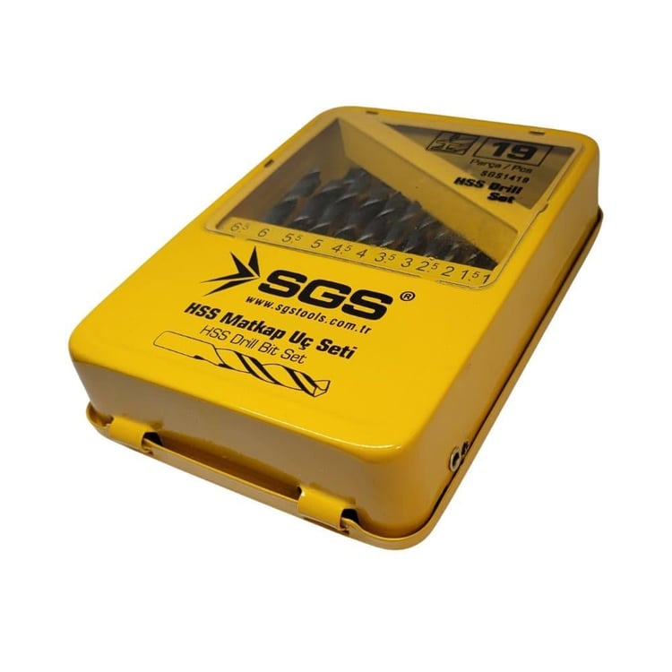 KESİCİ ve DELİCİLER-SGS-SGS 19 Parça Hss Matkap Ucu Seti-SGS1419