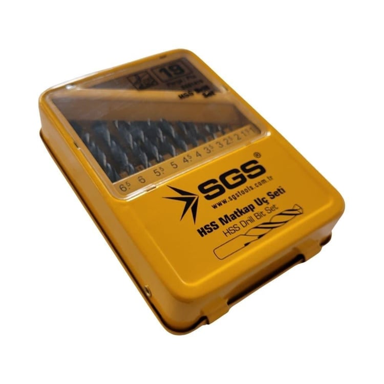 KESİCİ ve DELİCİLER-SGS-SGS 19 Parça Hss Matkap Ucu Seti-SGS1419