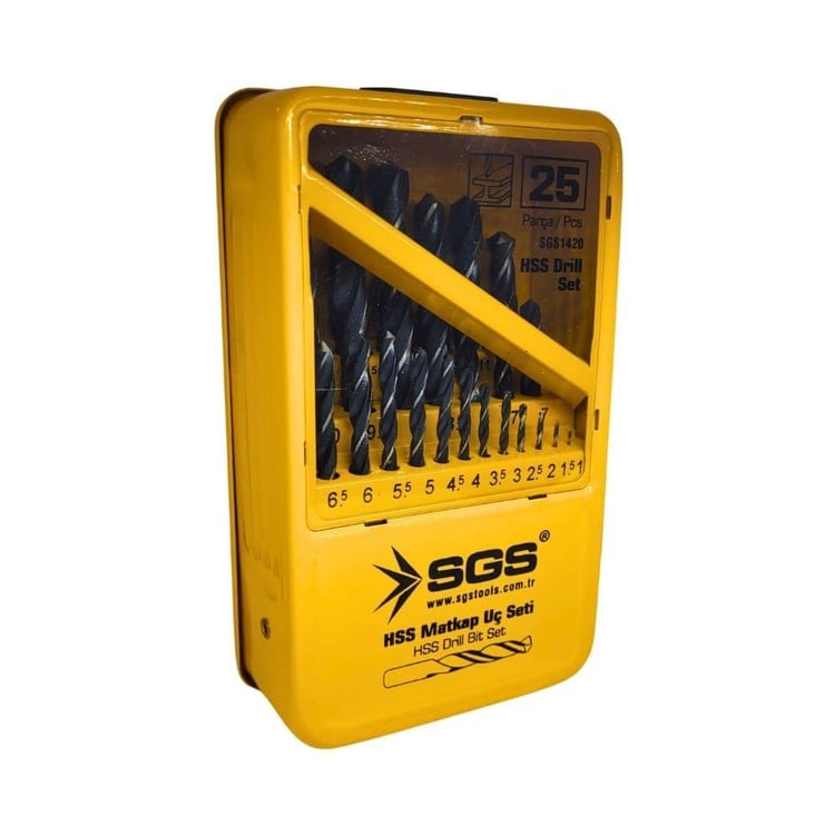 KESİCİ ve DELİCİLER-SGS-SGS 25 Parça HSS Matkap Ucu Seti-SGS1420