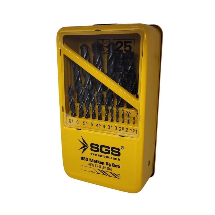 KESİCİ ve DELİCİLER-SGS-SGS 25 Parça HSS Matkap Ucu Seti-SGS1420