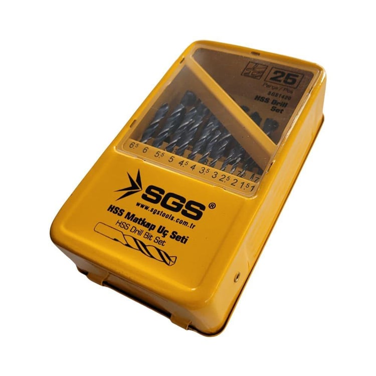 KESİCİ ve DELİCİLER-SGS-SGS 25 Parça HSS Matkap Ucu Seti-SGS1420