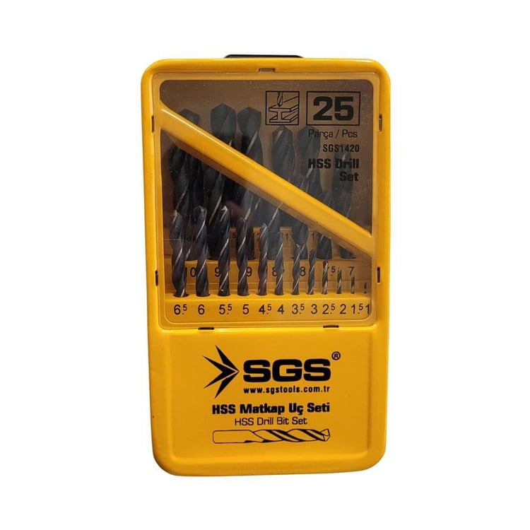 KESİCİ ve DELİCİLER-SGS-SGS 25 Parça HSS Matkap Ucu Seti-SGS1420