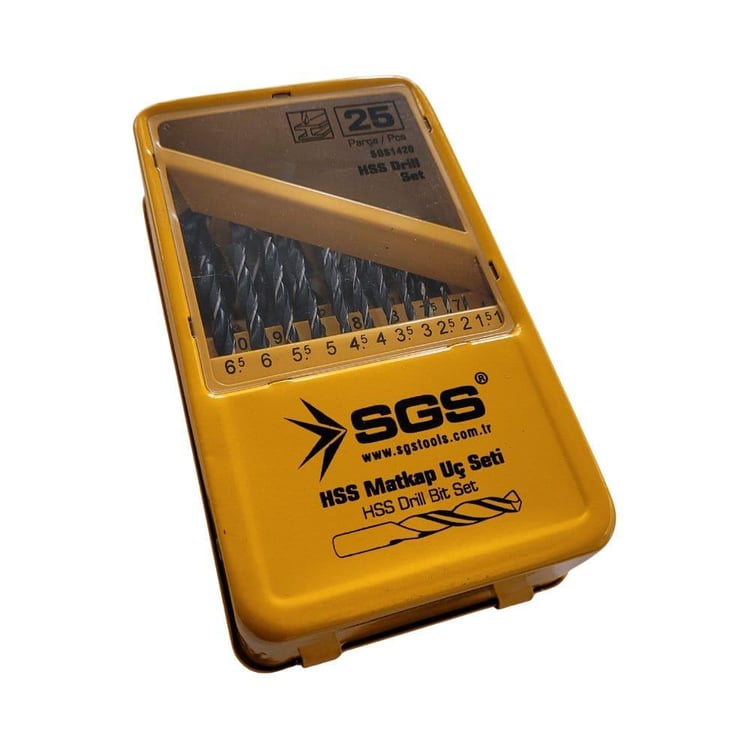KESİCİ ve DELİCİLER-SGS-SGS 25 Parça HSS Matkap Ucu Seti-SGS1420