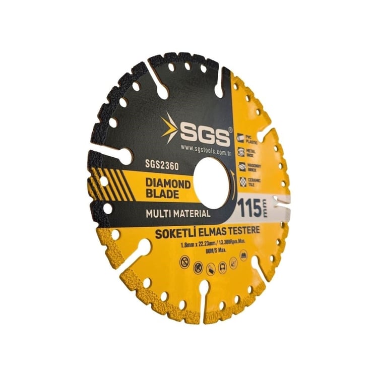 SGS2360-SGS Çok Amaçlı Elmas Kesme Diski 115 mm (Multi-Material)