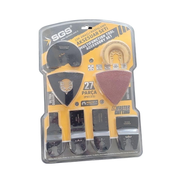KESİCİ ve DELİCİLER-SGS-SGS Çok Amaçlı Raspalama Aksesuar Seti 27 Parça-SGS1880
