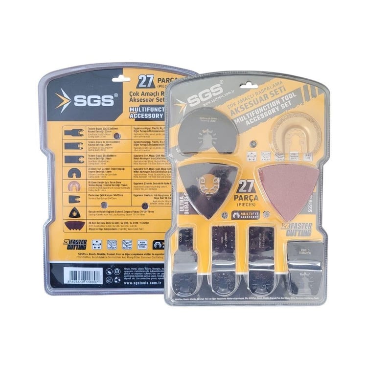 KESİCİ ve DELİCİLER-SGS-SGS Çok Amaçlı Raspalama Aksesuar Seti 27 Parça-SGS1880