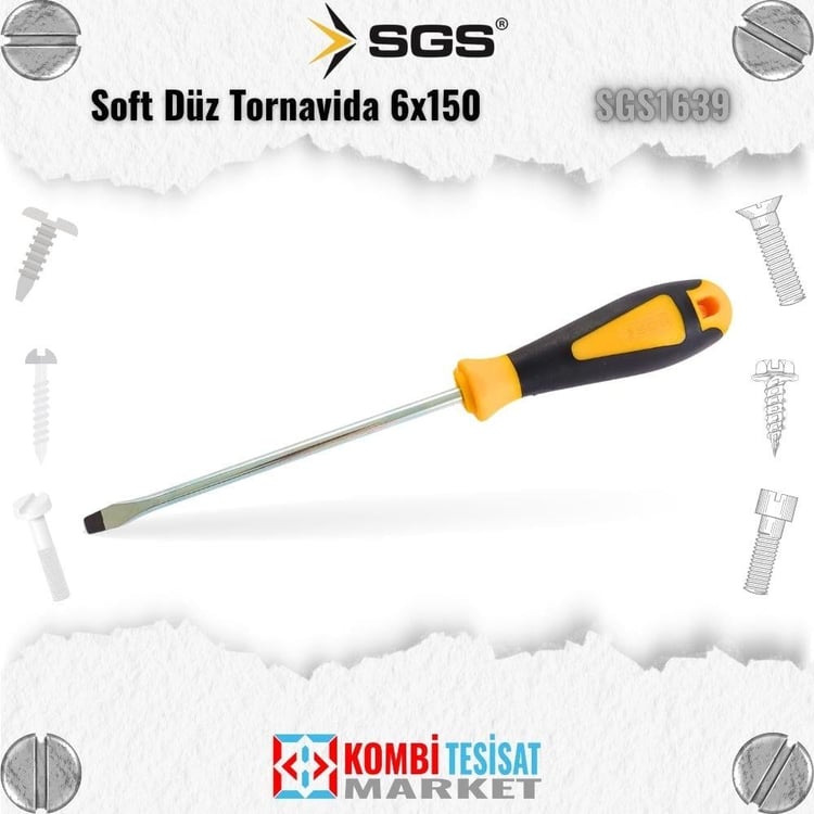 TORNAVİDALAR-SGS-SGS Düz Tornavida 6x150 (Soft Series)-SGS1639