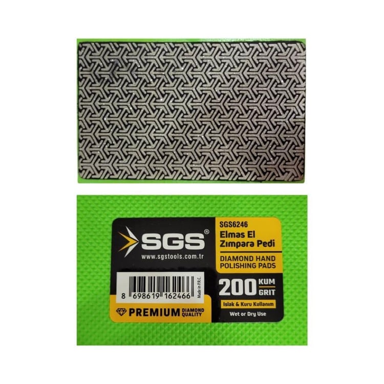 KESİCİ ve DELİCİLER-SGS-Sgs Elmas El Zımpara Pedi 200 Kum-SGS6246