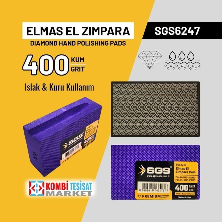 SGS6247-Sgs Elmas El Zımpara Pedi 400 Kum