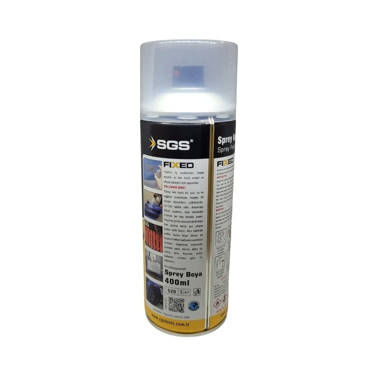 F3201-SGS Fixed Akrlik Sprey Boya - Parlak Beyaz (RAL9000) 320 gr 400 ml