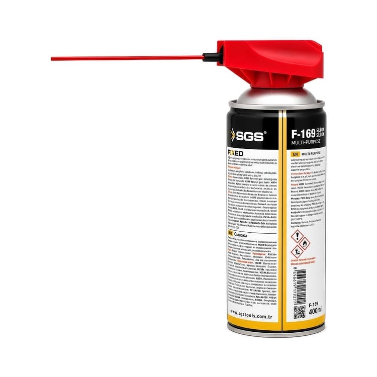 sgs-F169-SGS Fixed Pas Sökücü ve Yağlayıcı Multi Sprey 400 ml