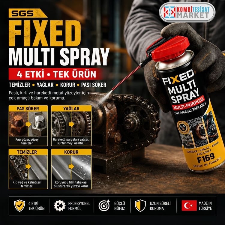 sgs-F169-SGS Fixed Pas Sökücü ve Yağlayıcı Multi Sprey 400 ml