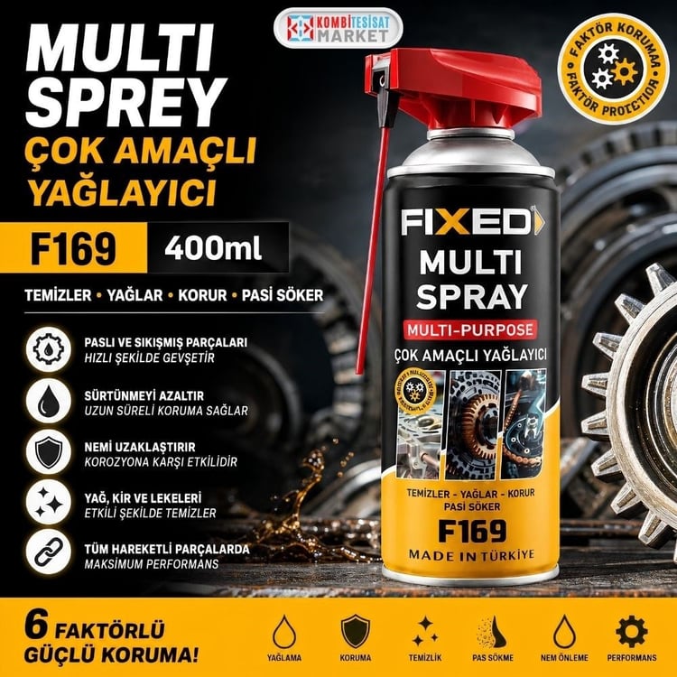 sgs-F169-SGS Fixed Pas Sökücü ve Yağlayıcı Multi Sprey 400 ml