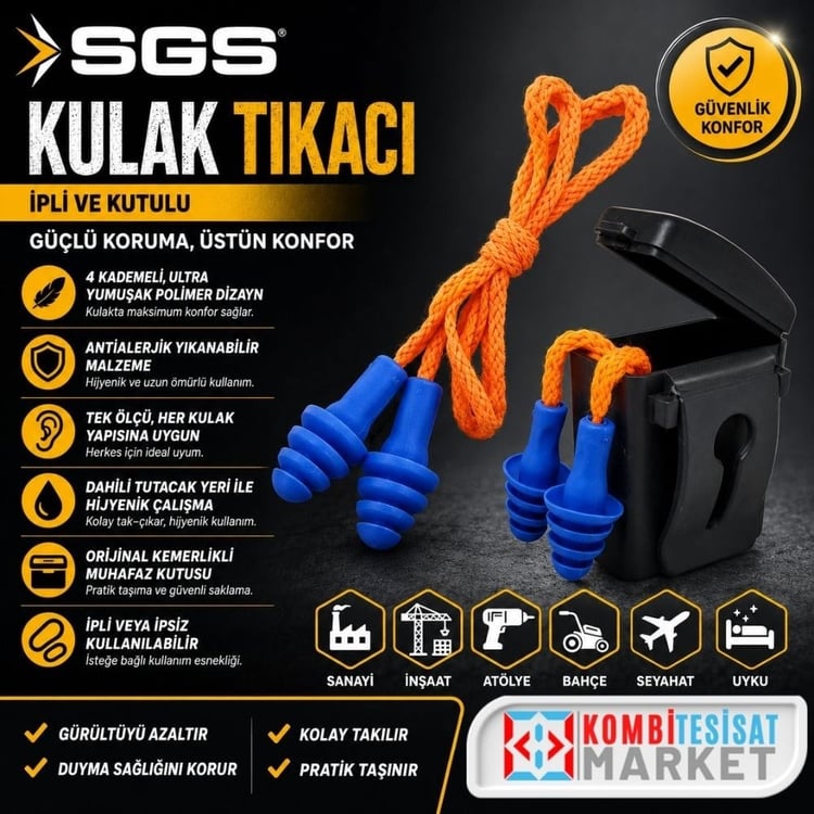 SGS701-SGS Kulak Tıkacı İpli ve Kutulu