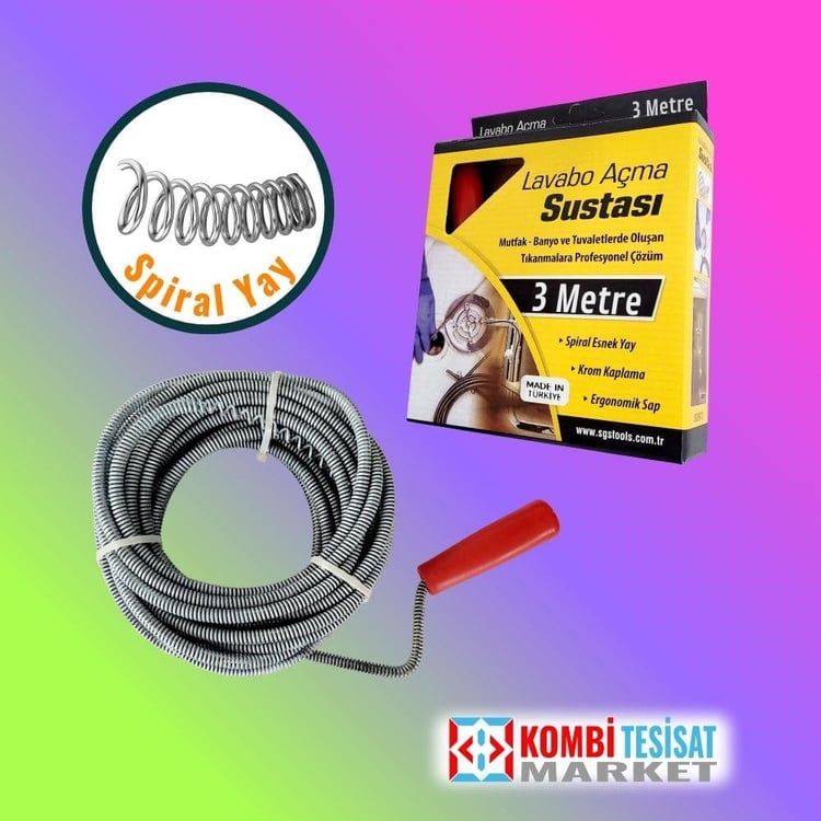 SGS971-SGS Lavabo Açma Sustası 3 Metre