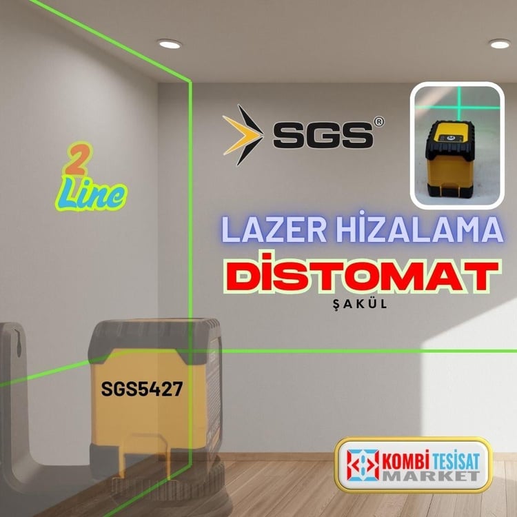 ÖLÇÜM ALETLERİ-SGS-SGS Lazer Hizalama Distomat (Şakül)–2 Lines Yeşil Lazer-SGS5427