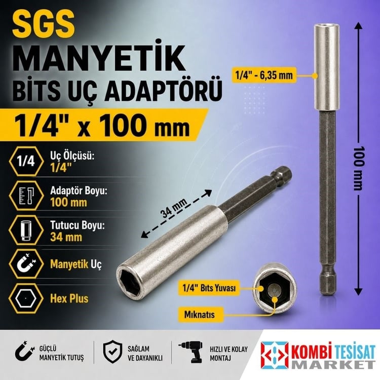 SGS1871-SGS Manyetik Bits Uç Adaptörü 1/4