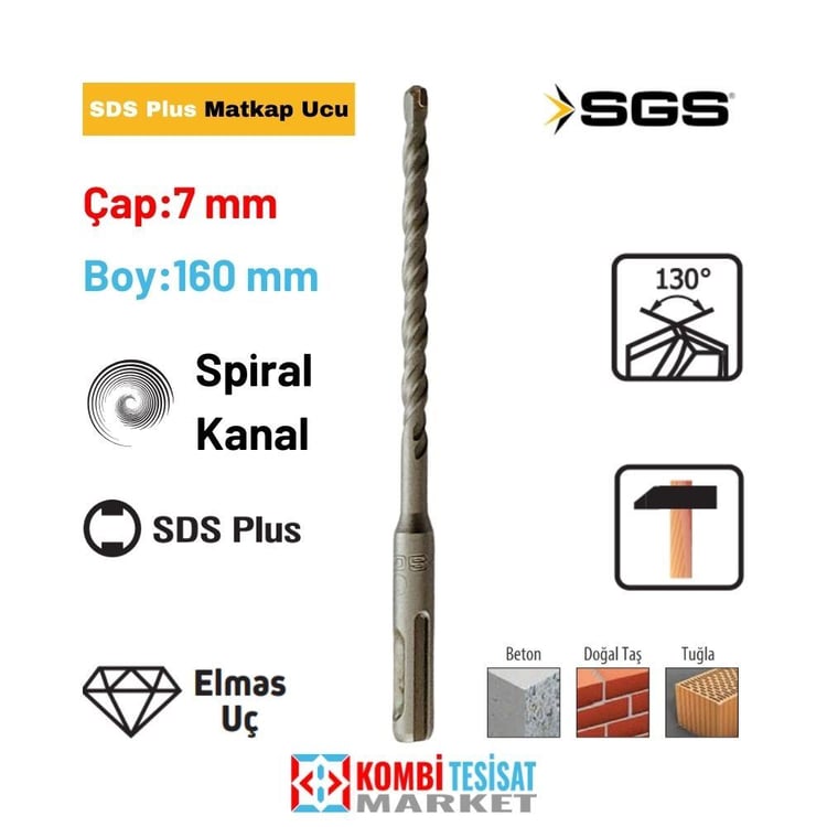SGS1512-SGS Matkap Ucu Sds Plus 7x160 mm