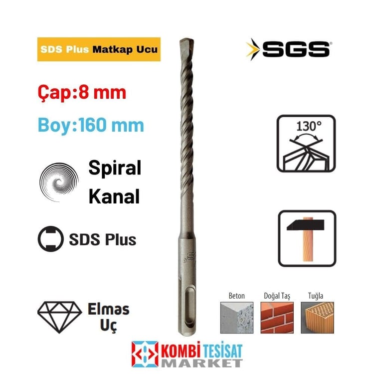 SGS1513-SGS Matkap Ucu Sds Plus 8x160 mm