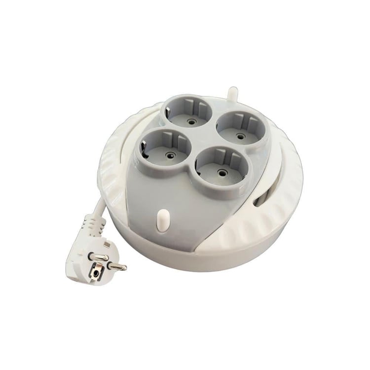 SGS2190-SGS Mini Makaralı Dörtlü Uzatma Kablosu 5 metre