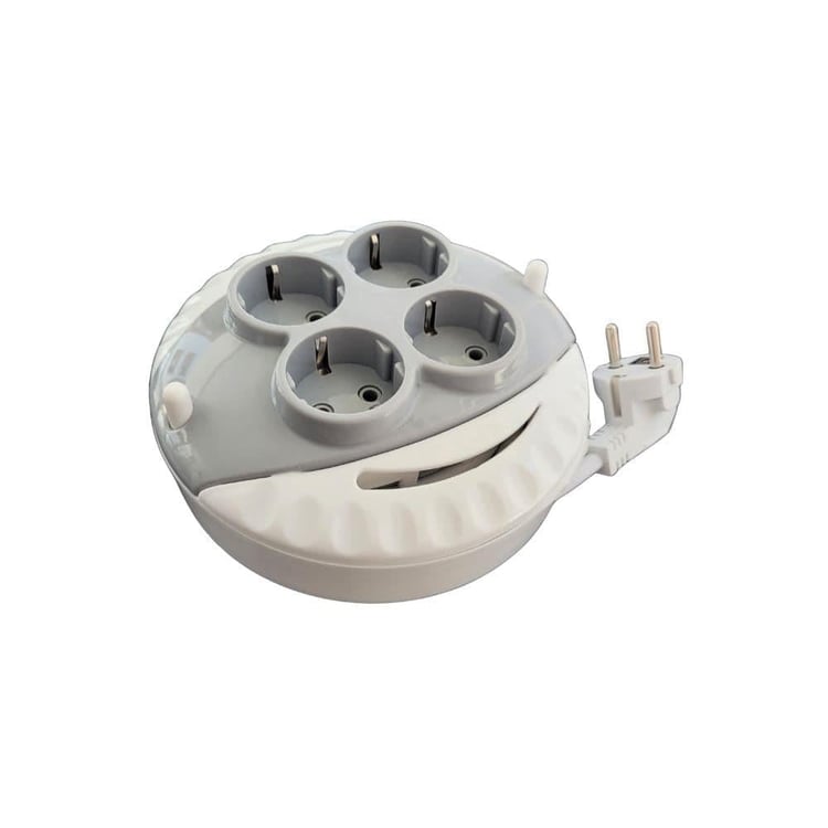 SGS2190-SGS Mini Makaralı Dörtlü Uzatma Kablosu 5 metre