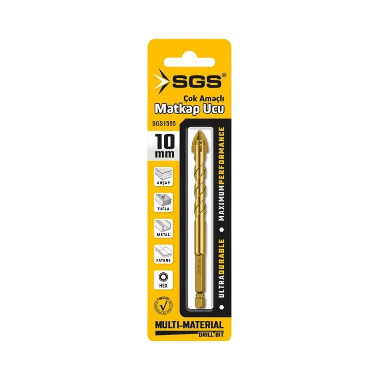 SGS1595-SGS Mızrak Başlı Çok Amaçlı Matkap Ucu 10 mm