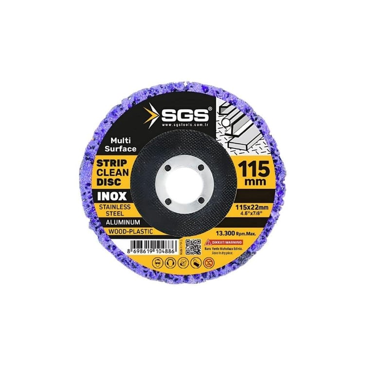 SGS495-SGS Parlatma Diski-Çok Amaçlı 115 mm (Mor)