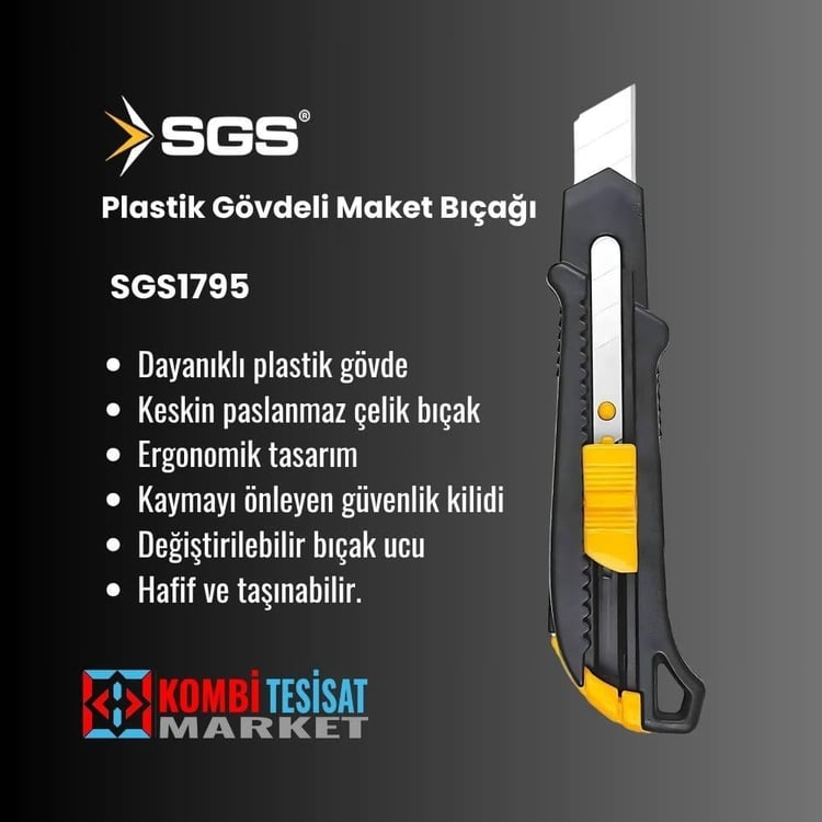 SGS1795-SGS Plastik Gövdeli Maket Bıçağı