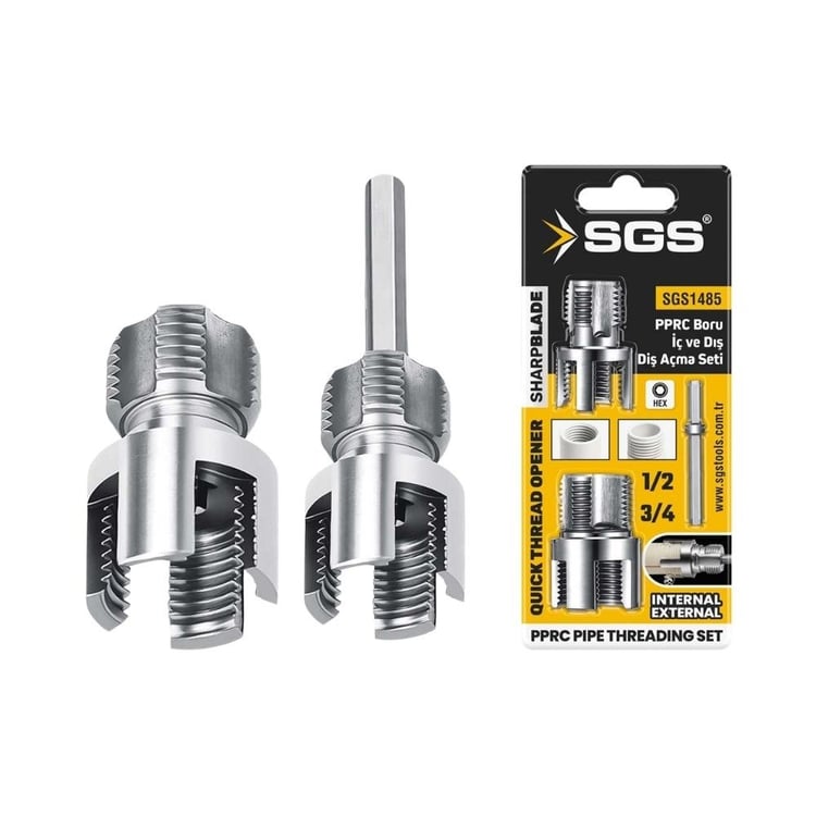 SGS1485-SGS Pprc Boruya Diş Açma Seti 20-25 mm (1/2-3/4)