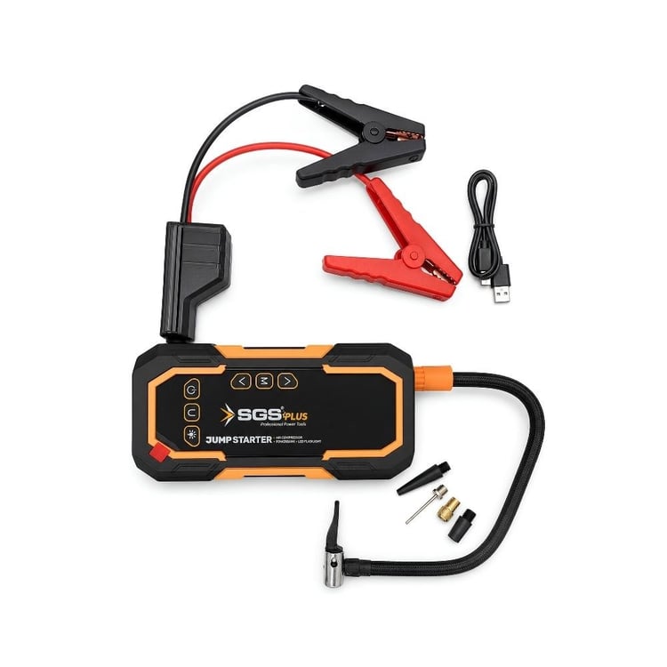 SGS5399-SGS Şarjlı Akü Takviye Ve Hava Kompresörü Dijital 16.8V 12.000 Mah 4 İn 1