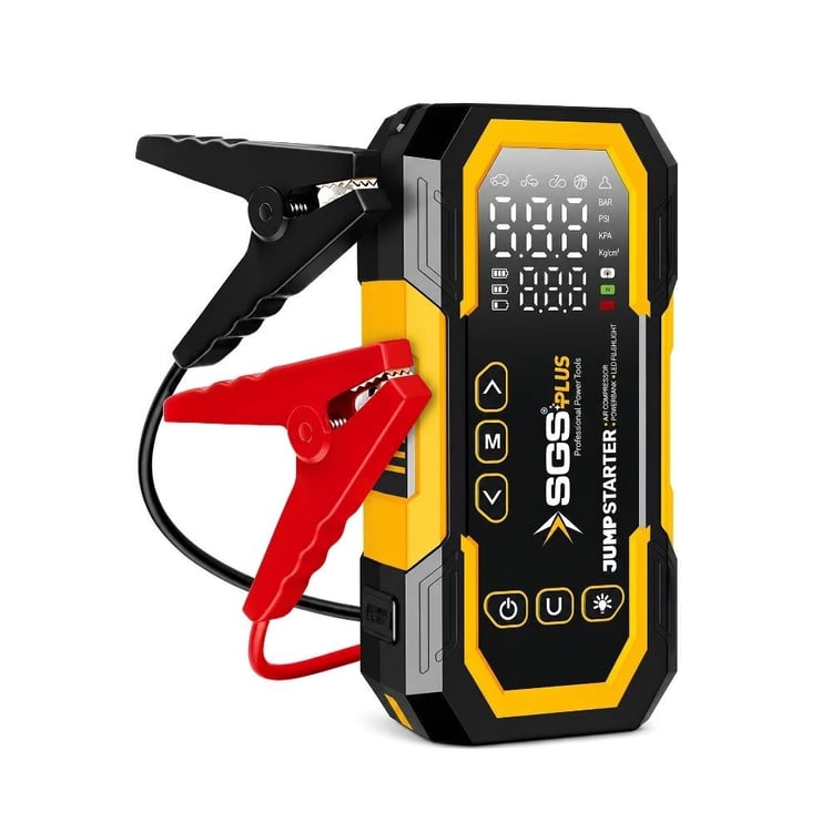 SGS5399-SGS Şarjlı Akü Takviye Ve Hava Kompresörü Dijital 16.8V 12.000 Mah 4 İn 1