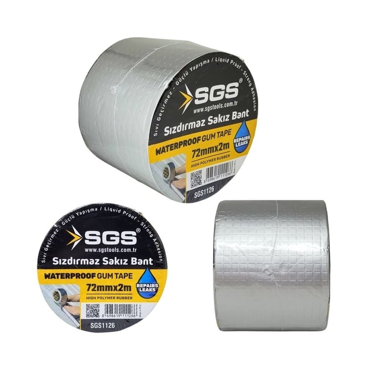 SGS1126-SGS Sızdırmaz Sakız Bant 72 mm x 2 Metre