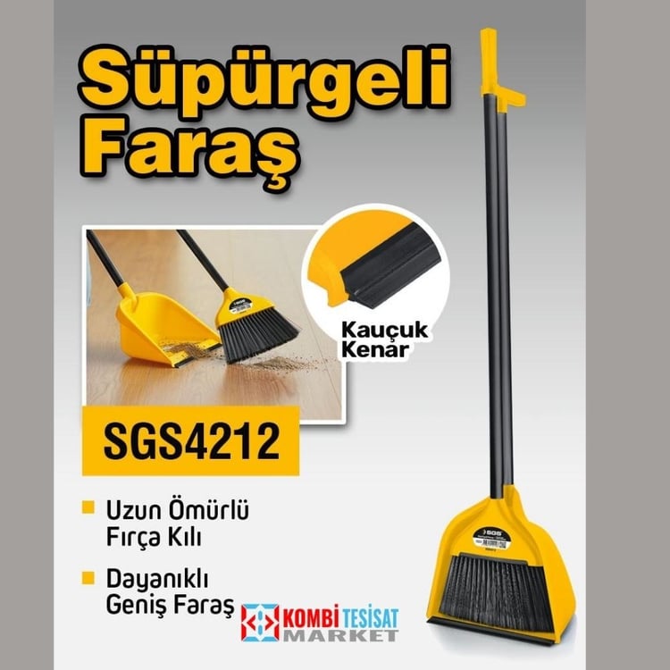SGS4212-SGS Süpürgeli Uzun Saplı Faraş