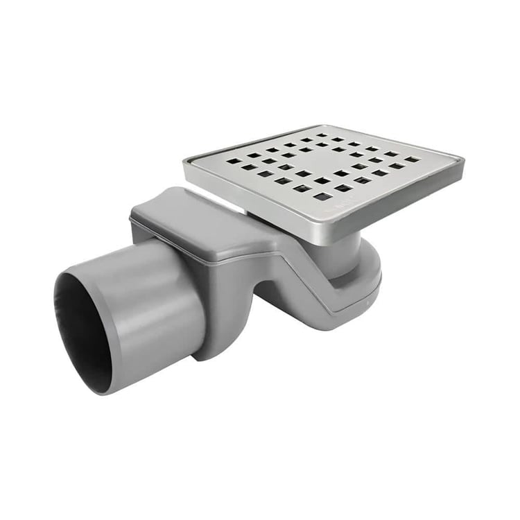 Banyo Aksesuarları-Diğer-Sukar Twisty 10x10 Yer Süzgeci Ø50 Yandan Çıkışlı-sys-0575022