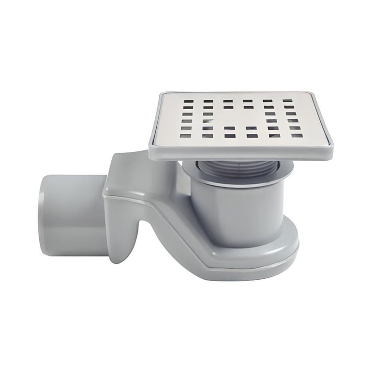 Banyo Aksesuarları-Diğer-Sukar Twisty 10x10 Yer Süzgeci Ø50 Yandan Çıkışlı-sys-0575022